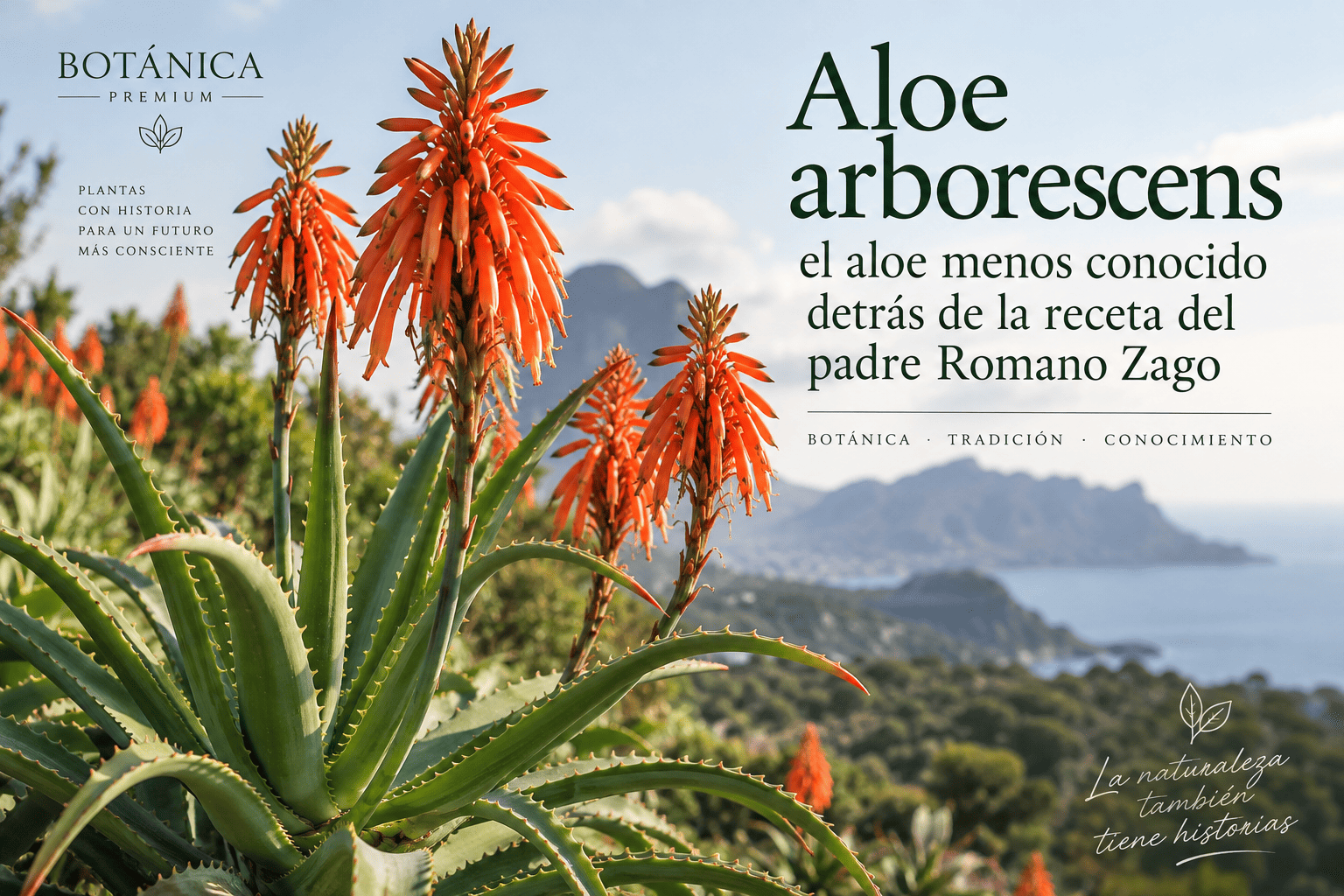 Aloe arborescens, especie de aloe utilizada en la receta tradicional del padre Romano Zago